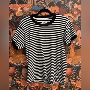 Striped Black and White Short Sleeve Tee